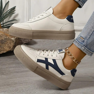 Damenschuhe – Schnürschuhe – Sportschuhe – Skateschuhe – Weiße Sneakers