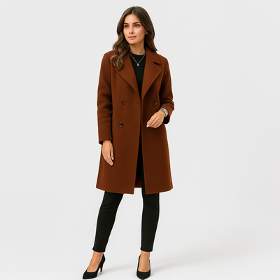Trenchcoat | Klassiek | Dubbelrijig | Wollen trenchcoat | Winterjas voor dames-Boetiek Moda