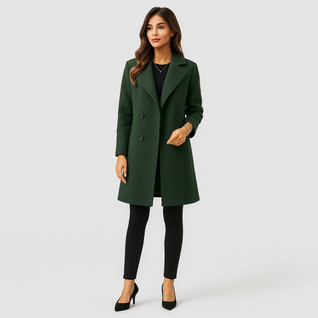 Trenchcoat | Klassiek | Dubbelrijig | Wollen trenchcoat | Winterjas voor dames-Boetiek Moda