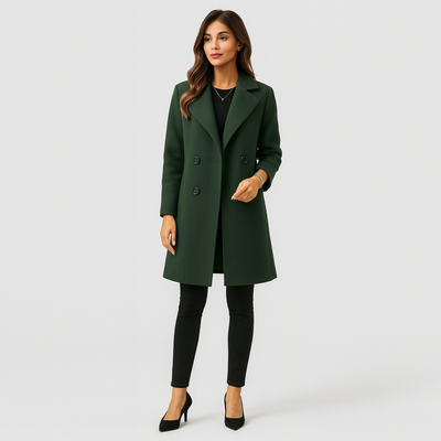 Trenchcoat | Klassiek | Dubbelrijig | Wollen trenchcoat | Winterjas voor dames-Boetiek Moda