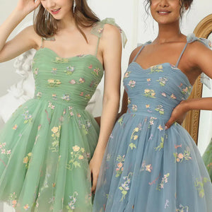 Tüllkleid | Bestickt | Kurz | Maxikleid | Sommerkleid-Fashion Peak