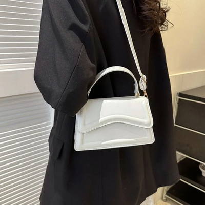 Umhängetasche – Damen-Schultertasche mit langem Riemen und Griff oben