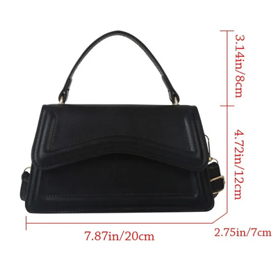 Umhängetasche – Damen-Schultertasche mit langem Riemen und Griff oben
