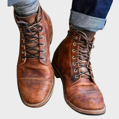 Lederstiefel | Braun | Schnürstiefel | Stiefeletten | Herrenstiefel
