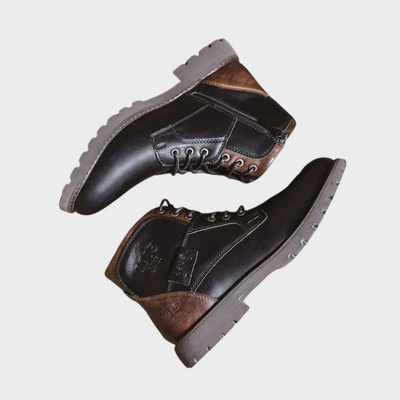 Lederstiefel - Schwarze und braune Schnürstiefeletten für Männer