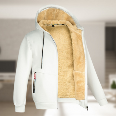 Kapuzenjacke | Mit Fleece gefüttert | Winter | Kapuzenjacke mit Reißverschluss | Herren-Kapuzenjacke