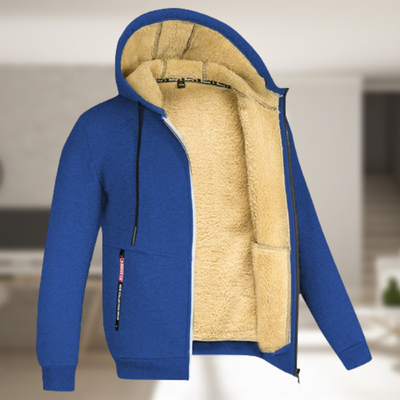 Kapuzenjacke | Mit Fleece gefüttert | Winter | Kapuzenjacke mit Reißverschluss | Herren-Kapuzenjacke