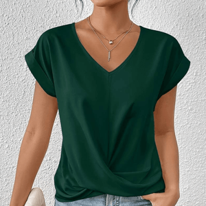V-Ausschnitt-Top | Leichtes Twist-Front-Top für Damen-Fashion Peak