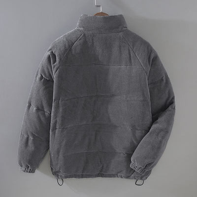 Winterjacke - Herren Zip-Up Cord - Puffer-Daunenjacke-Leyna Moda
