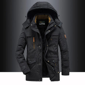 Winterparka | Mit Kapuze | Mit Fleece gefüttert | Winterjacke | Herrenmantel-Fashion Peak