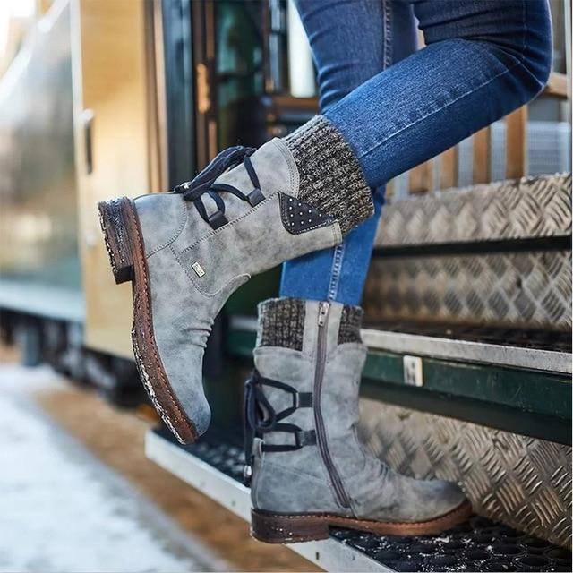 Winterstiefel | Reißverschluss | Rutschfest | Schneestiefel | Damenstiefel
