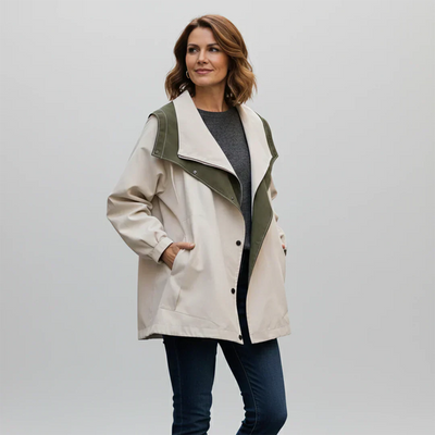 Parka-Jacke – mit Kapuze – Oversized – Herbstjacke – Damenjacke