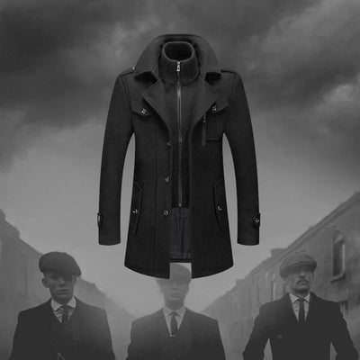 Wool Coat - Men's Mid Length Zip-Up Wool Jacket for Winter-Chaps Herrenmode
