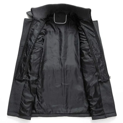 Wool Coat - Men's Mid Length Zip-Up Wool Jacket for Winter-Chaps Herrenmode