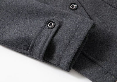 Wool Coat - Men's Mid Length Zip-Up Wool Jacket for Winter-Chaps Herrenmode