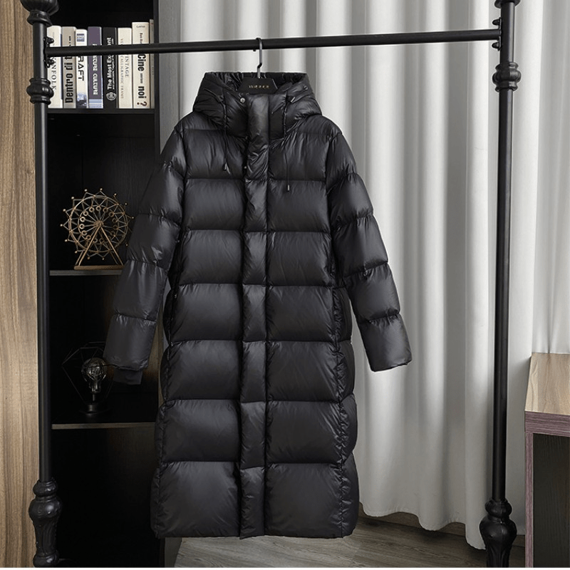 Lange pufferjas | Met capuchon | Waterdicht | Lange gewatteerde jas | Winterjas voor dames