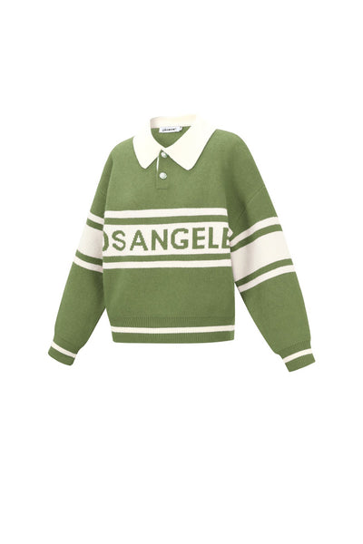 Polo Pullover - Los Angeles - mit Kragen - Strickpullover - Damenstrickwaren