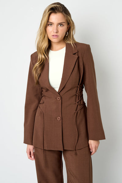 Damenanzug | Taillengürtel | Weites Bein | Blazer-Set | Kombi-Set