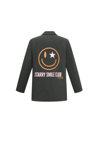 Oversized Blazer - Starry - Bedruckt - Loose Fit Blazer - Damen Blazer