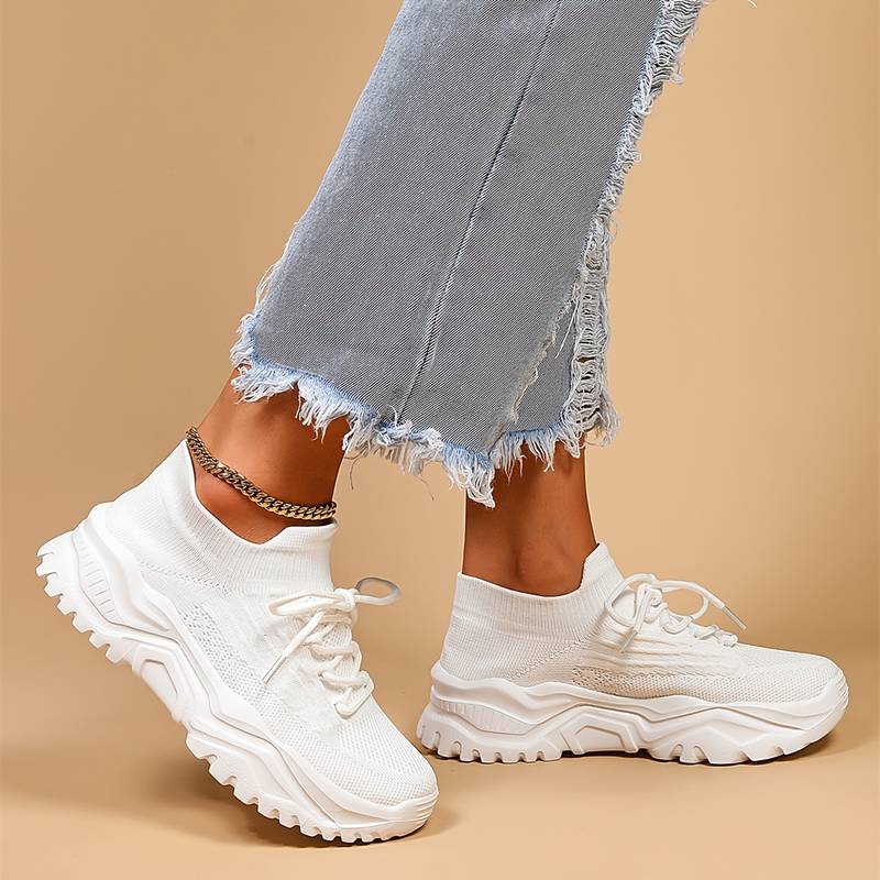 Orthopädische Turnschuhe | Chunky | Mesh | Slip-On-Sneaker | Damenschuhe