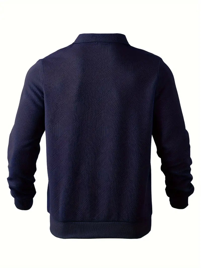 Sweatshirt mit Viertelreißverschluss | Mit Kragen | Normaler Reißverschluss | Herren-Pullover mit halbem Reißverschluss | Herrenbekleidung