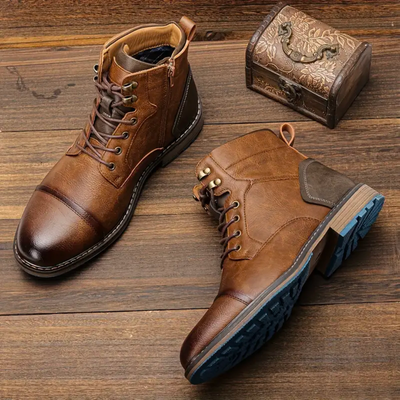 Lederstiefel – Braun – Schnürstiefel – Winterstiefel – Herrenstiefel
