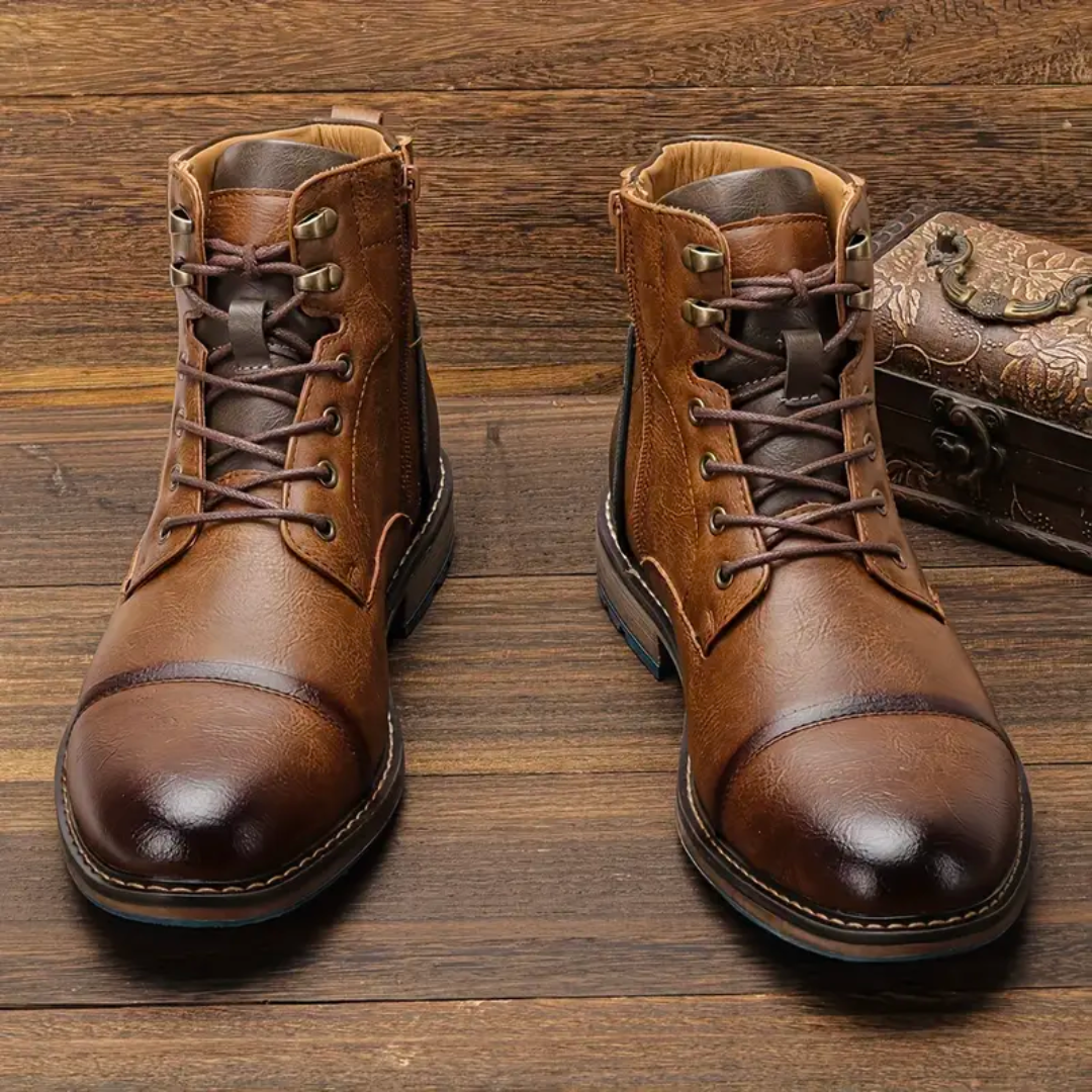 Lederstiefel – Braun – Schnürstiefel – Winterstiefel – Herrenstiefel
