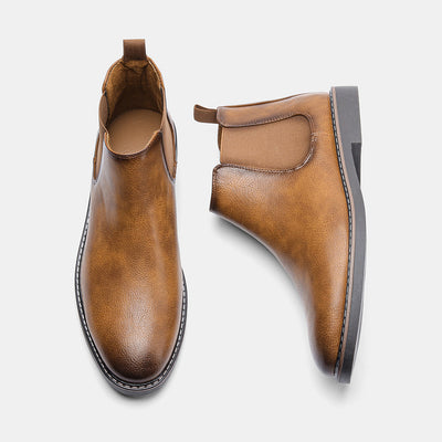 Chelsea Boots - Herren Slip-On Ankle Lederstiefel