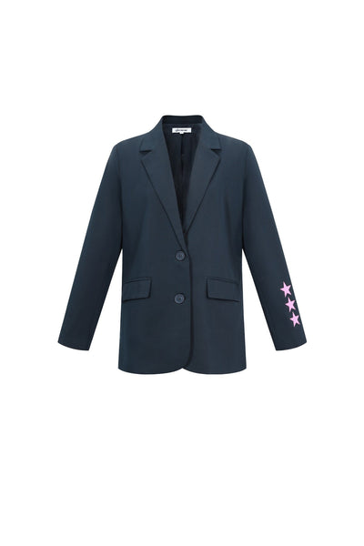 Oversized Blazer - Starry - Bedruckt - Loose Fit Blazer - Damen Blazer