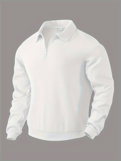Sweatshirt mit Viertelreißverschluss | Mit Kragen | Normaler Reißverschluss | Herren-Pullover mit halbem Reißverschluss | Herrenbekleidung