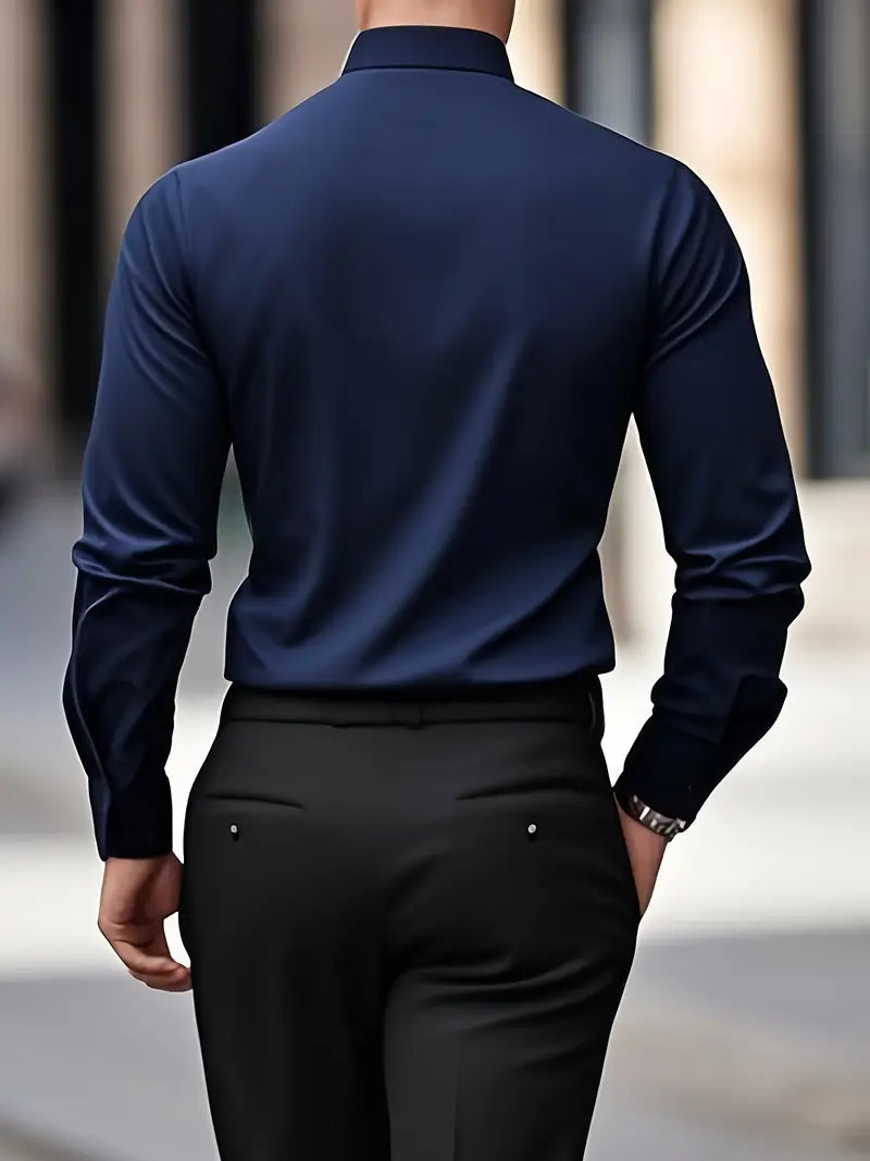 Bügelfreies Hemd | Knitterfrei | Slim Fit | Button-Up Hemd | Herrenhemden