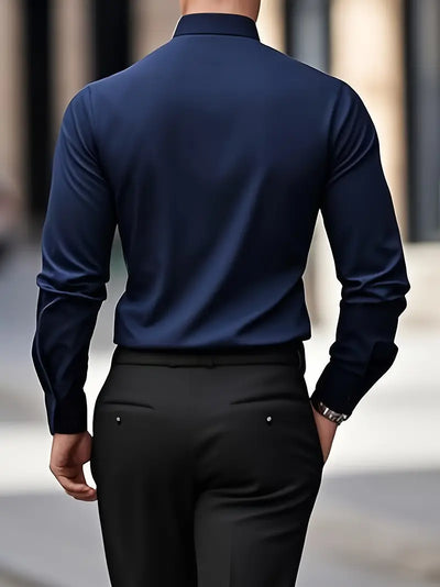 Bügelfreies Hemd | Knitterfrei | Slim Fit | Button-Up Hemd | Herrenhemden