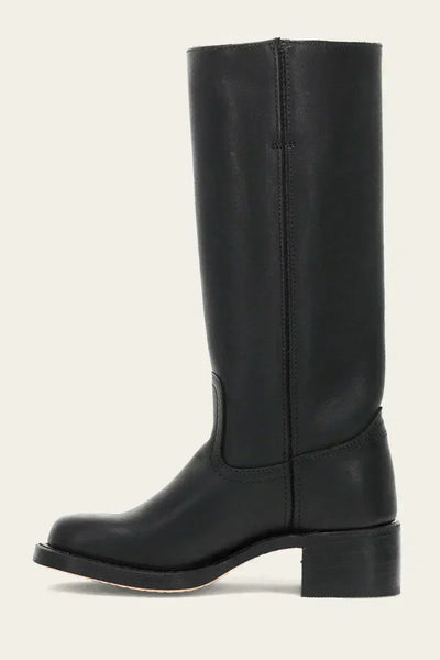 Lederstiefel – Niedriger Absatz – Slipper – Kniehohe Stiefel – Damenstiefel