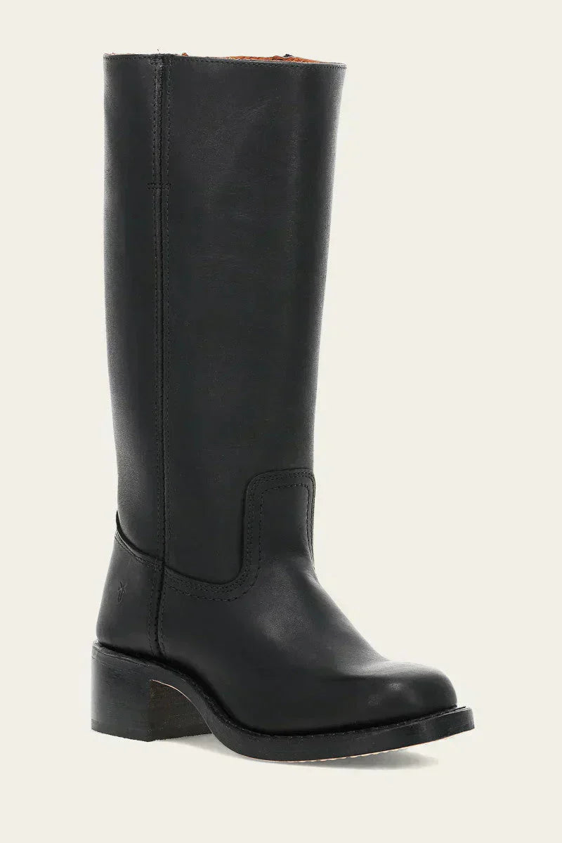 Lederstiefel – Niedriger Absatz – Slipper – Kniehohe Stiefel – Damenstiefel