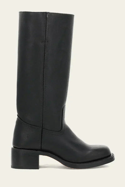 Lederstiefel – Niedriger Absatz – Slipper – Kniehohe Stiefel – Damenstiefel