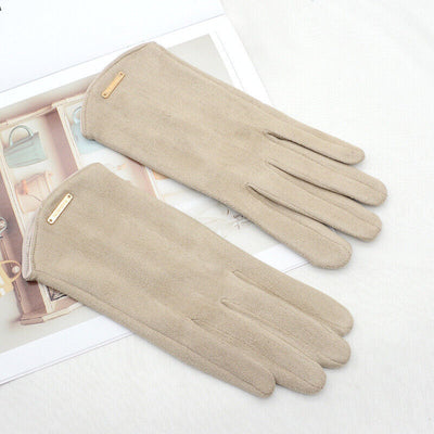 Damenhandschuhe – Warm – Wildleder – Touchscreen-Handschuhe – Winterhandschuhe