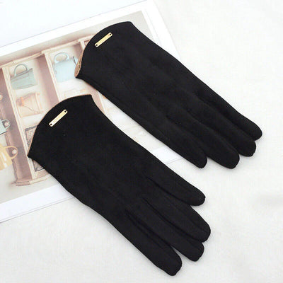 Damenhandschuhe – Warm – Wildleder – Touchscreen-Handschuhe – Winterhandschuhe