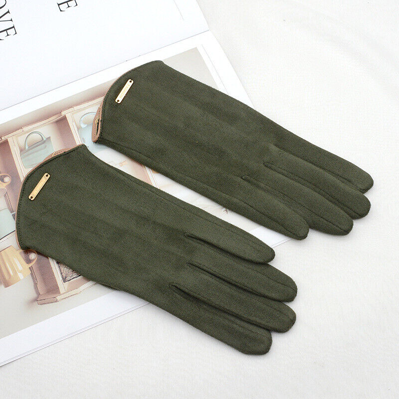 Damenhandschuhe – Warm – Wildleder – Touchscreen-Handschuhe – Winterhandschuhe