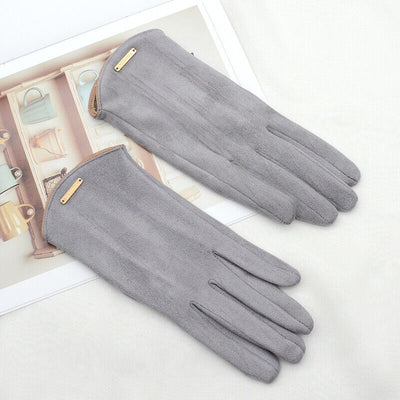Damenhandschuhe – Warm – Wildleder – Touchscreen-Handschuhe – Winterhandschuhe