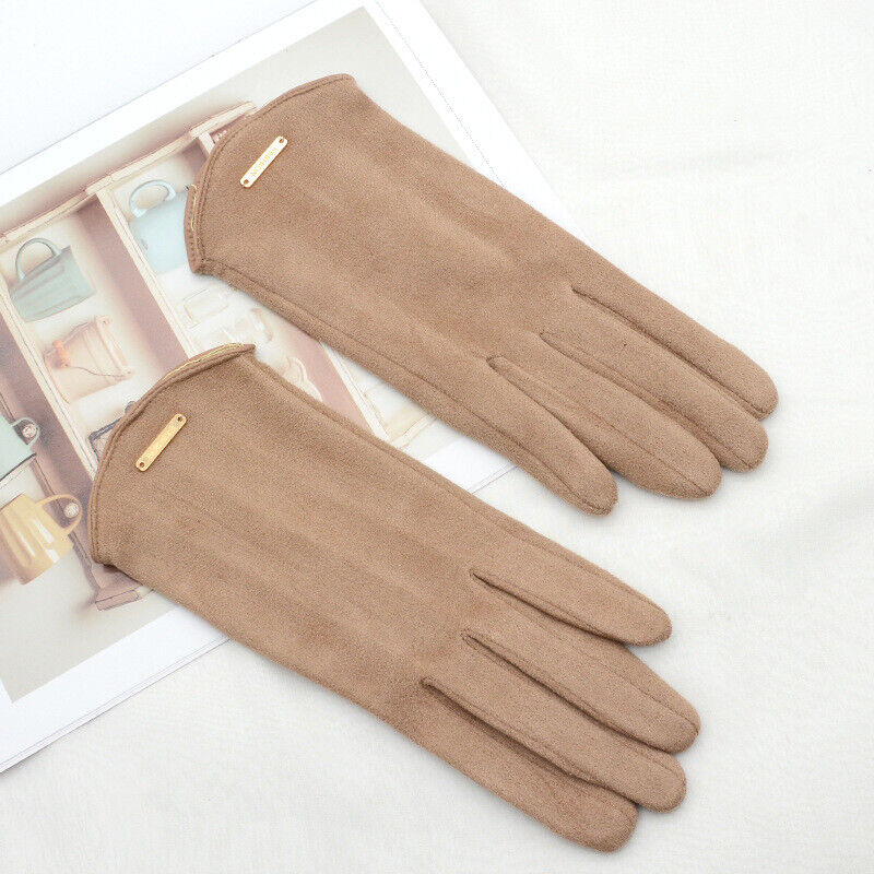 Damenhandschuhe – Warm – Wildleder – Touchscreen-Handschuhe – Winterhandschuhe