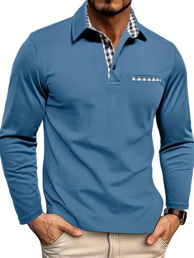 Poloshirt | Mit Kragen | Normale Passform | Langarm-Poloshirts | Herrenbekleidung