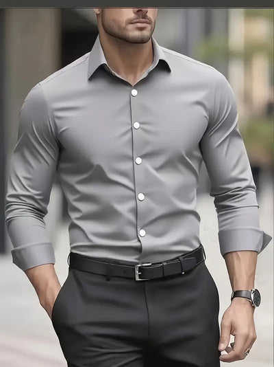 Bügelfreies Hemd | Knitterfrei | Slim Fit | Button-Up Hemd | Herrenhemden