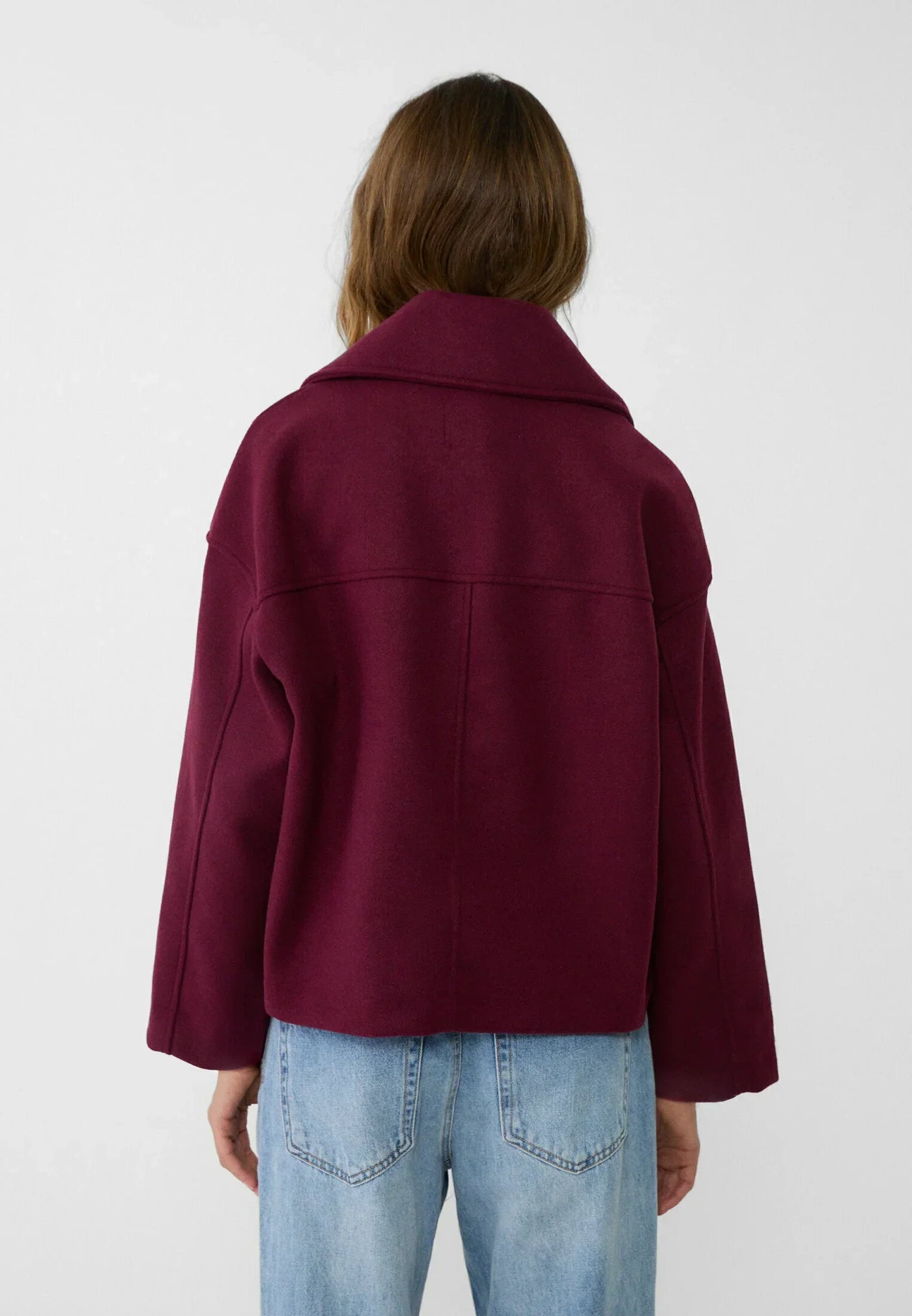 Übergroße Jacke – Zweireiher – Herbst – Kurze Trenchcoat-Jacke – Damenjacke