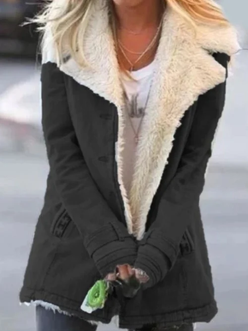 Winterjacke – Lässiger, warmer Wintermantel für Frauen mit Fellfutter