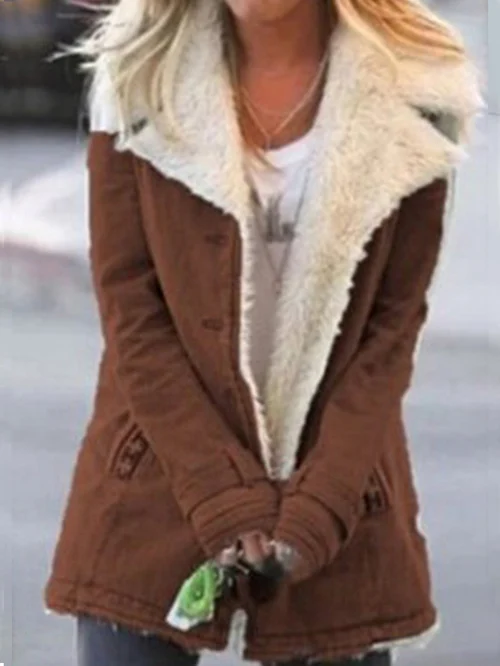 Winterjacke – Lässiger, warmer Wintermantel für Frauen mit Fellfutter