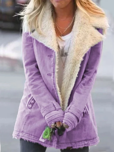 Winterjacke – Lässiger, warmer Wintermantel für Frauen mit Fellfutter