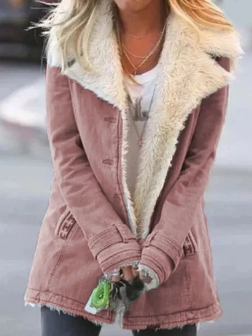 Winterjacke – Lässiger, warmer Wintermantel für Frauen mit Fellfutter