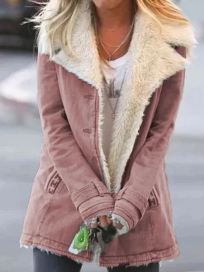 Winterjacke – Lässiger, warmer Wintermantel für Frauen mit Fellfutter