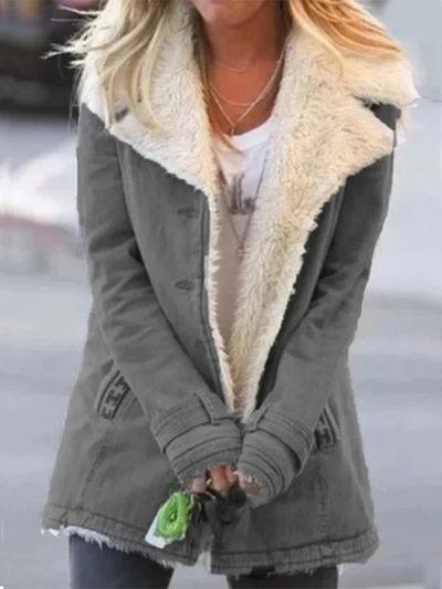 Winterjacke – Lässiger, warmer Wintermantel für Frauen mit Fellfutter