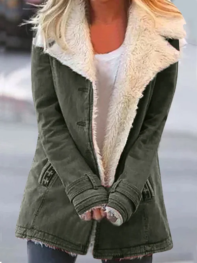 Winterjacke – Lässiger, warmer Wintermantel für Frauen mit Fellfutter